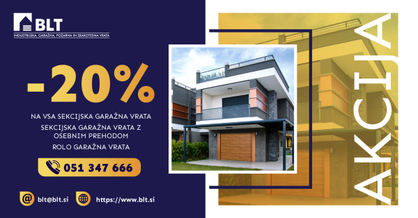 Pomladna akcija - 20% popust na garažna vrata