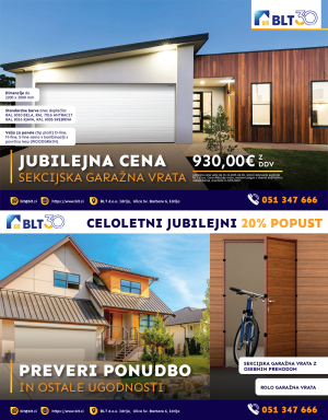 JUBILEJNA ponudba sekcijskih garažnih vrat.